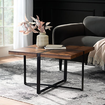 #ad Coffee Table Modern Metal amp; Wood HANDMADE DESIGN Living Room Walnut Brown