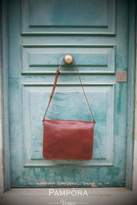 #ad Handmade Men#x27;s Laptop Crossbody Bag Messenger Satchel Leather