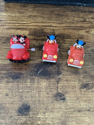 #ad 1993 Mickey Minnie Mouse Burger King Car Wind Up amp; Vintage Mickey Mouse