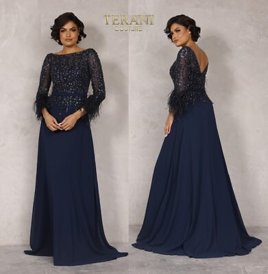 #ad TERANI COUTURE 1921M0473. NEW AUTHENTIC EVENING DRESS. Fantastic discount