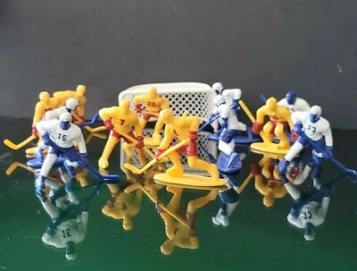 #ad 2007 Kaskey Kids Ice Hockey Guys Figurines amp; Net 13 pieces partial Set
