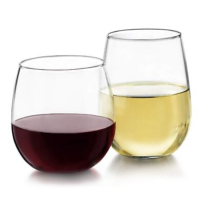 #ad #ad Stemless Wine Glasses Set of 12 Dishwasher Safe Red and White Wine Glass Set...