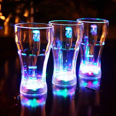 #ad LED Light Up Flashing Drinking Cup Coke Shot Bar Club Party Beer Drink Glass