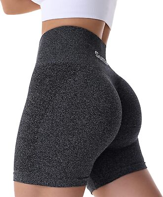 #ad Sunzel Butt Scrunch Seamless Shorts Womens 5 Inch Workout Shorts High Waist Str