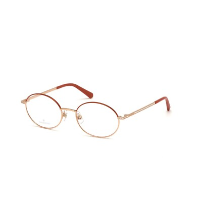 #ad Swarovski SK 5335 028 Red amp; Gold Round Oval Metal Eyeglasses Frame 53 19 140 LP