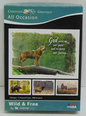 #ad BOX 12 Christian ALL OCCASION Greeting Cards KJV Bible Scripture amp; Verse