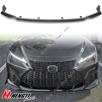 #ad For 2021 2024 Lexus IS350 F Sport Carbon V Style Front Bumper Spoiler Lip