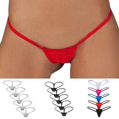 #ad 5Pcs set Sexy Womens Micro Mini G String Underwear Lingerie Panty Thong Panties