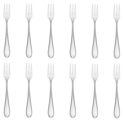 #ad Gorham Studio 18 10 Stainless Steel Cocktail Fork Set of Twelve