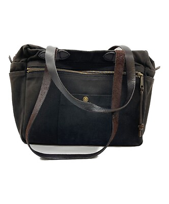 #ad Filson Black Label Zipper Tote Bag Brown Size W14quot; H11.5quot; D6quot; Japan USED