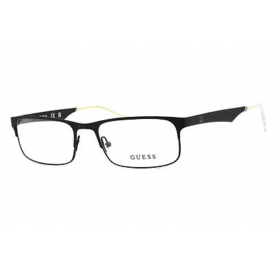 #ad Guess Men#x27;s Eyeglasses Black Other Full Rim Rectangular Frame GU1904 N 005