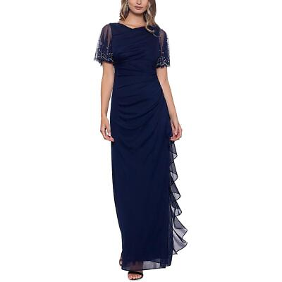 #ad Bamp;A by Betsy and Adam Womens Embellished Cascade Evening Dress Gown BHFO 0565