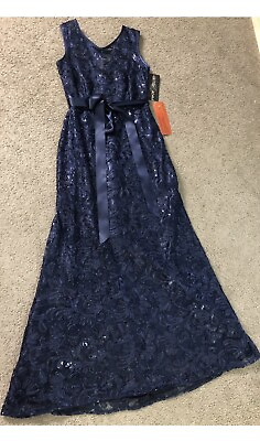#ad Betsy amp; Adam Lace Prom Dress 4 New with Tags Evening Gorgeous Formal Glitter $155.00