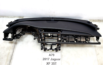 #ad ✅ 2017 2020 OEM Jaguar XF 35t Dashboard Cover Instrument Panel Black Jet Leather