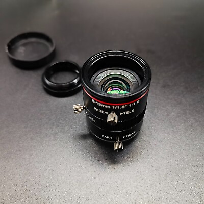 #ad Zoom Industrial Lens FL6 12mm 1 1.8quot; 3MP Hd Machine Vision Lens Camera C mount $24.28
