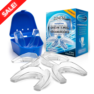 #ad Zenesse Health Mouth Guard for Grinding Teeth 4 pk Moldable Teeth Whitening Tray