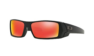 #ad New Oakley GASCAN 60mm Black Red Polarized Sunglasses w CASE