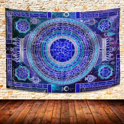 #ad Mandala Hippie Tapestry Sri Yantra Mandala Meditation Tapestry Artwork Wall Hang