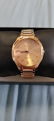 #ad CITIZEN EM0758 58X WEEKENDER ECO DRIVE ROSE GOLD STAINLESS STEEL WOMENS WATCH
