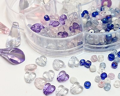 #ad Beads for Jewelry Making PURPLE Mix PLASTIC Beads Craft Variety Beads DIY