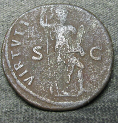 #ad Domitian 90 91 AD Ancient Roman Coin RARE #153X