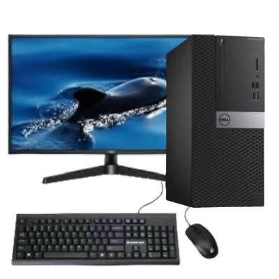 #ad DELL Desktop Computer PC up to 16GB RAM 2TB 20 22in LCD Windows 11 Pro WiFi BT