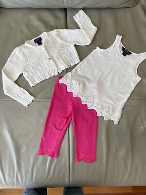 #ad POLO RALPH LAUREN AUTHENTIC BABY toddler GIRLS NEW EMBROIDERED 3 Pc SET Size 3T $36.00