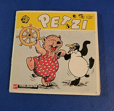 #ad B458 F Petzi et son Grand Bateau amp; His Big Boat Cartoon view master Reels Packet