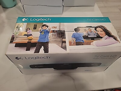 #ad NEW Logitech TV Cam HD Web Cam w Power Adapter Remote Control and HDMI Cable