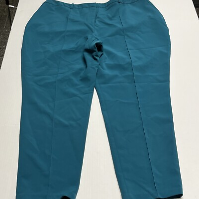 #ad Cato Classic Plus Size 24W Dress Pants Blue Green Dress Pants