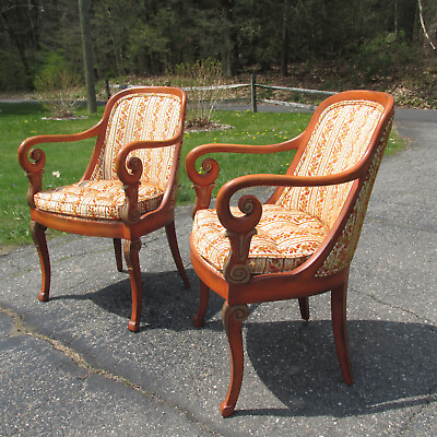 #ad Pair Funky Nineteen Seventies Accent Chairs