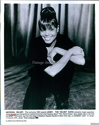 #ad Vintage Janet The Velvet Rope Janet Jackson Hbo Special Musician 8X10 Photo