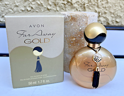 #ad 1 Avon Far Away Gold 1.7 Oz Eau De Parfum Spray New Old Stock
