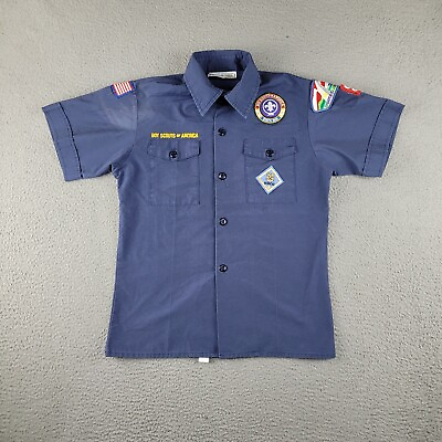 #ad Boy Scouts of America Shirt Boys Medium Button Up Uniform Replacement Cub Scouts