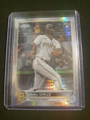 #ad 2022 Topps Chrome Oneil Cruz RC #128 Prism Refractor Rookie Pittsburgh Pirates