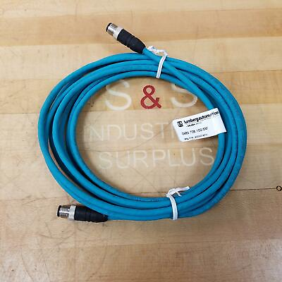 #ad Lumberg 0985 706 100 5M Double Ended Cordset Dual 4 Pin Male USED