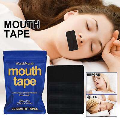 #ad 300pcs Strip Mouth Tape Mouth Breathing Patch Snore Reducing $10.21