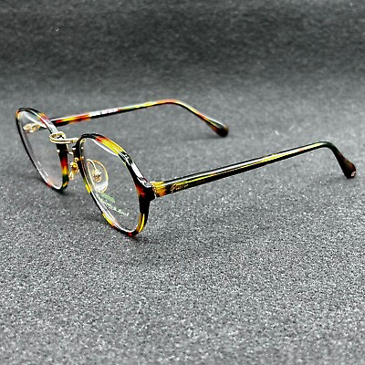 #ad M. Morel Green 2366 Col 024 Eyeglasses Frame Red Yellow Gold 50 20 France