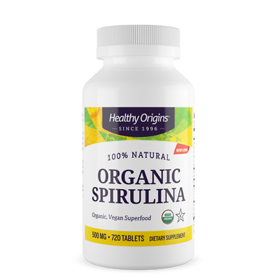 #ad Healthy Origins 100% Natural Organic Spirulina 500 mg 720 Tabs $26.99