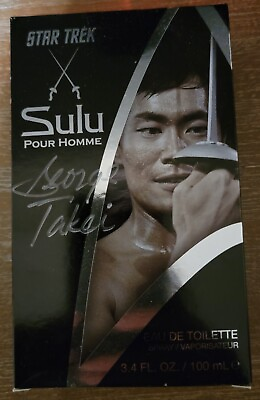 #ad STAR TREK Sulu Pour de Homme signed by George Takei