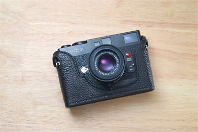 #ad Genuine Leather Half Case for Minolta CLE Camera Retro Handmade Protective