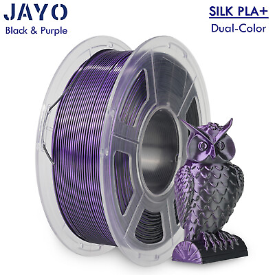 #ad JAYO 1.75mm SILK PLA 3D Printer Filament Dual Color Tri Color Shiny 1.1KG FDM