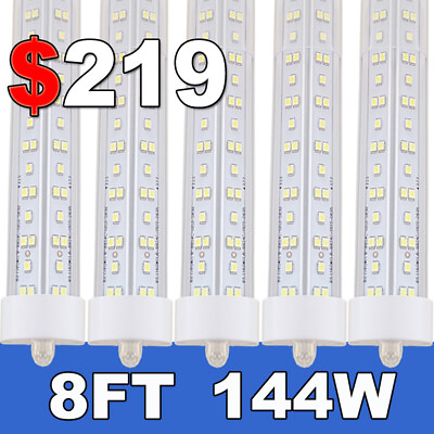 #ad 12Pc T8 8FT Led Tube Light Bulbs FA8 Single Pin 144W 8Foot Led Shop Light 6500K