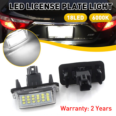 #ad LED License Plate Lights For Toyota Yaris 12 17 Hatchback 14 19 Highlander EOD