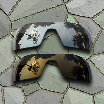 #ad US Chrome Titaniumamp;Bronze Copper Polarized Lenses Replacement For Oakley Oil Rig