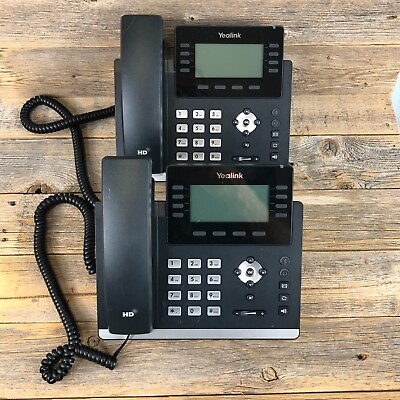 #ad Yealink SIP T46U Unified Firmware Enhanced SIP Phone VoIP phone Black LOT OF 2