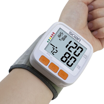 #ad Scian Digital LCD Blood Pressure Monitor Wrist Automatic Machine Tester BP Cuff