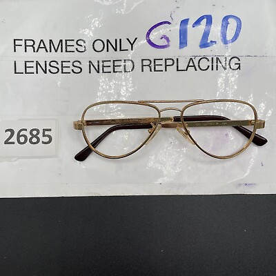 #ad Authentic Lottet Eyeglasses France Tortoise Print Gold 121 48 18 G120