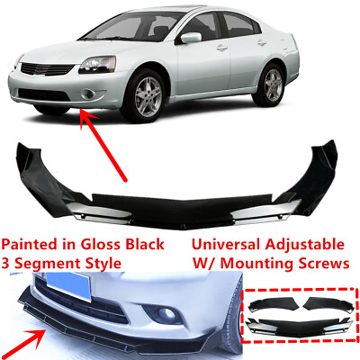 #ad Add on Universal For 2007 2008 Mitsubishi Galant Black Front Bumper Lip Splitter