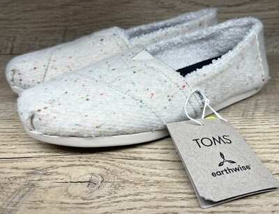 #ad TOMS Women#x27;s Size 8 Alpargata Repreve Loafer Flat Natural Speckled